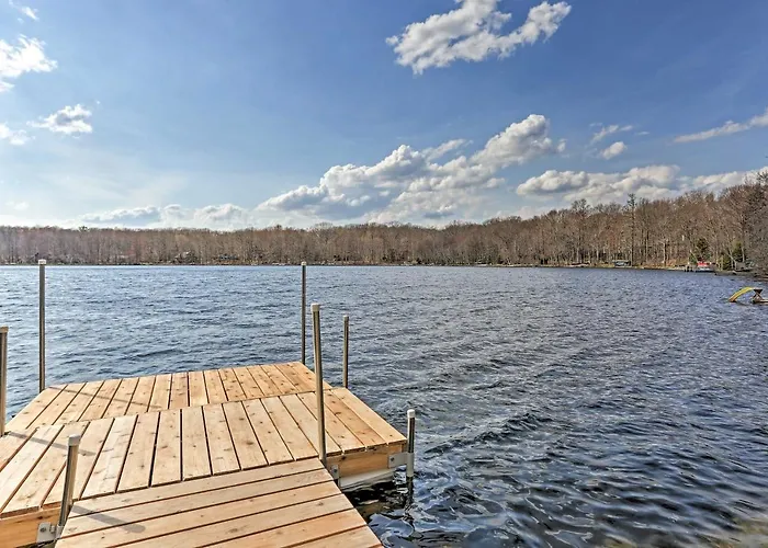 Pocono Lake Paradise W/ Private Beach & Dock!
